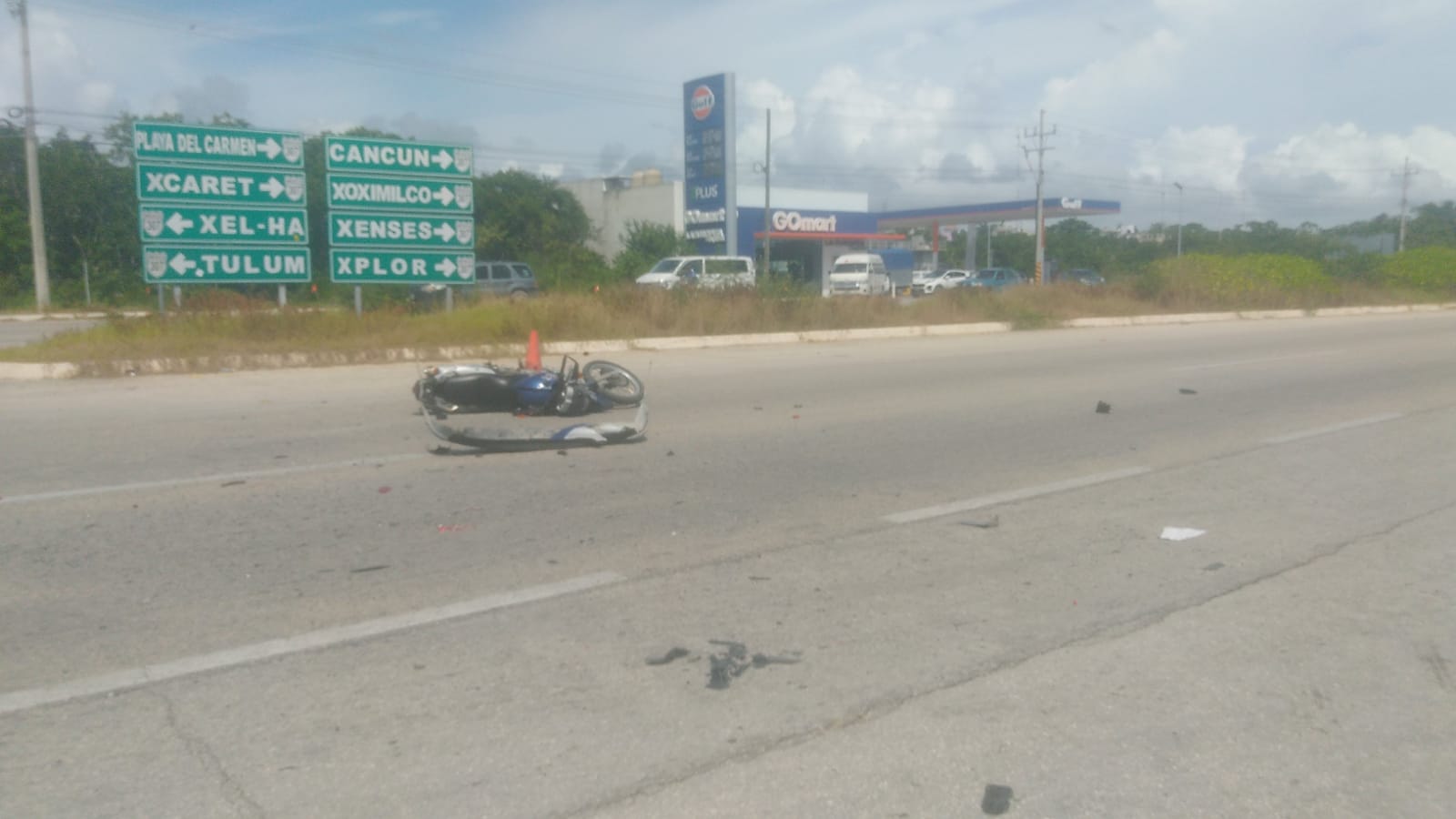 Motociclista arrollado en tramo Playa del Carmen-Tulum