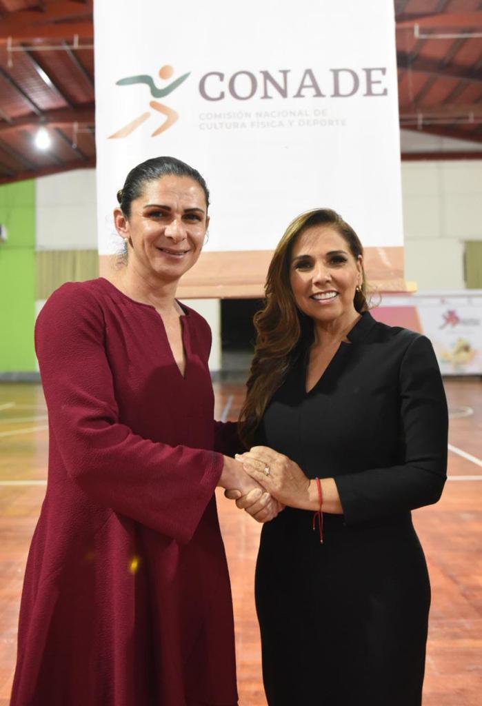 Acuerdan Mara Lezama y Ana Gabriela Guevara sumar esfuerzos para impulsar el deporte en Quintana Roo