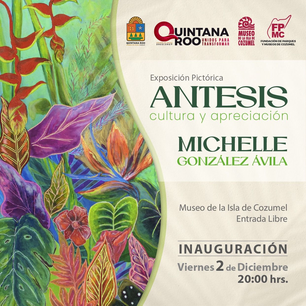 Invitan a la exposición pictórica “Antesis, Cultura y Apreciación”
