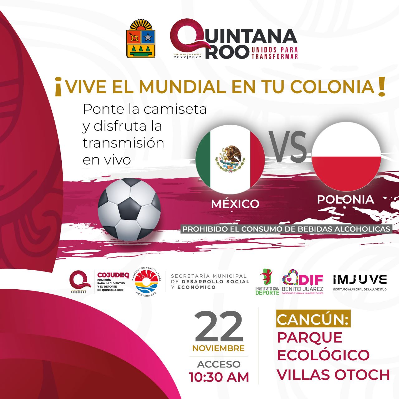 Acercará nuevo Gobierno de Quintana Roo el Mundial a tu colonia