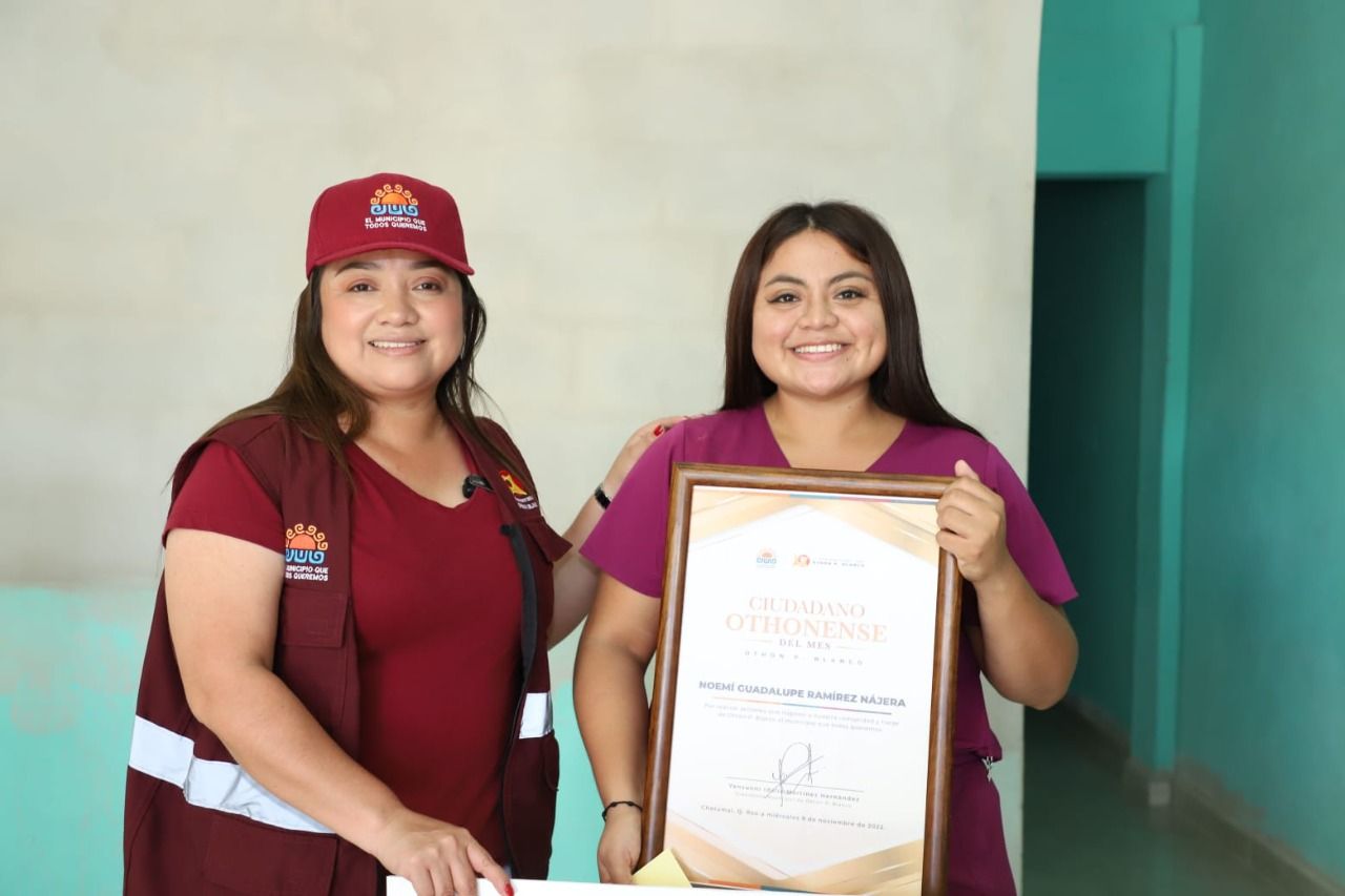 “Othonenses del mes" para labor altruista de Noemí Guadalupe Ramírez