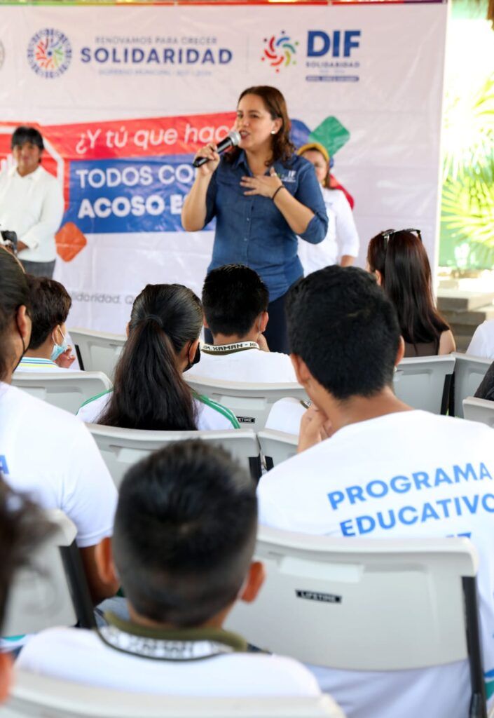 Gobierno de Solidaridad y DIF Municipal previenen el acoso escolar