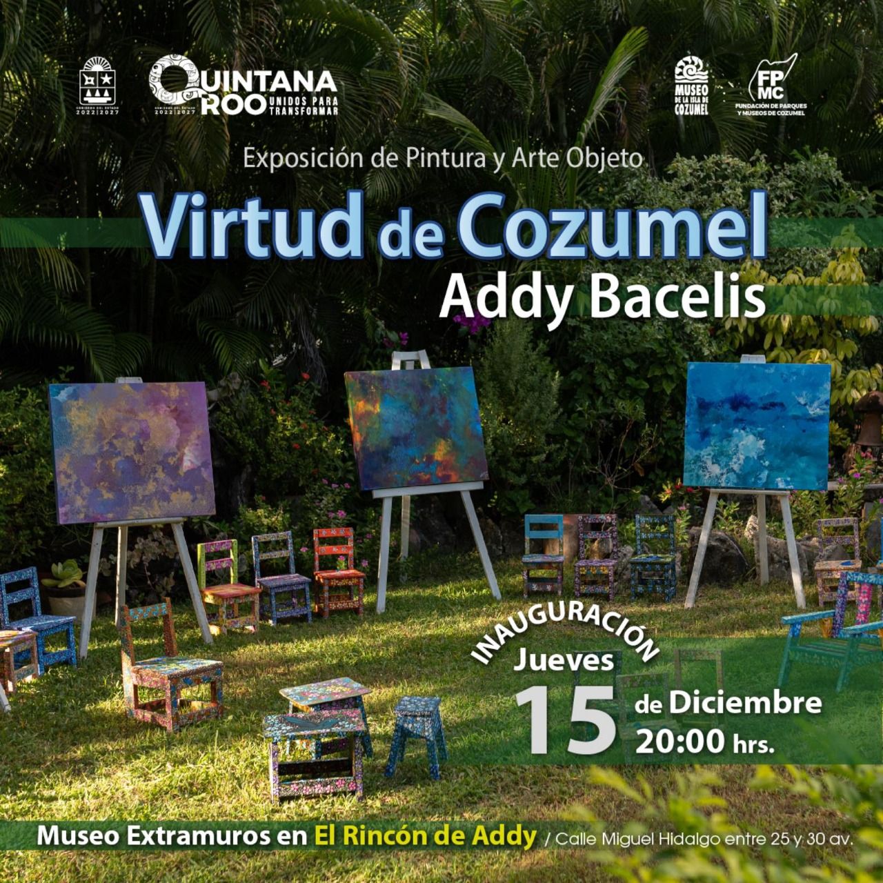 La FPMC invita a la inauguración de la exposición “Virtud de Cozumel” de la artista Addy Bacelis