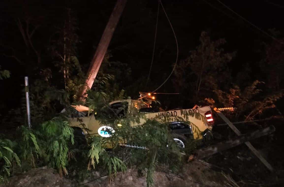 Provoca conductor, en estado de ebriedad, aparatoso accidente en el tramo Tulum-Playa del Carmen