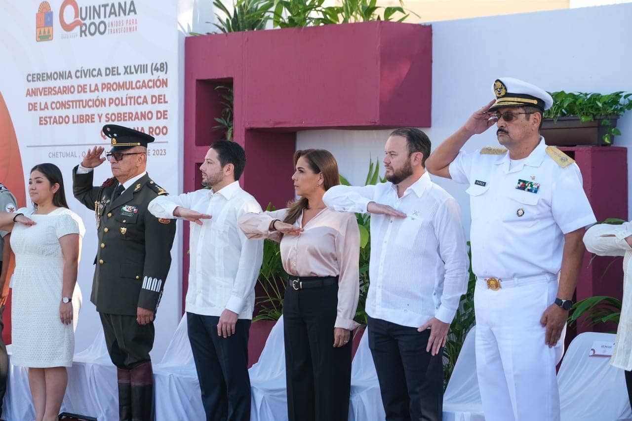 Encabeza gobernadora Aniversario de la Promulgación de la Constitución Política de Quintana Roo