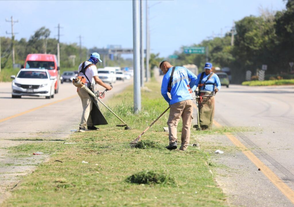 Gobierno refuerza limpieza en tramos carreteros