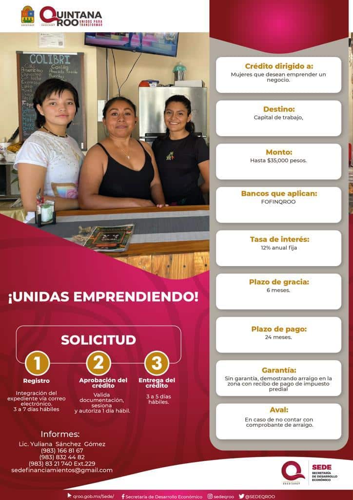 Promueve SEDE programas de financiamiento para empoderamiento de las mujeres