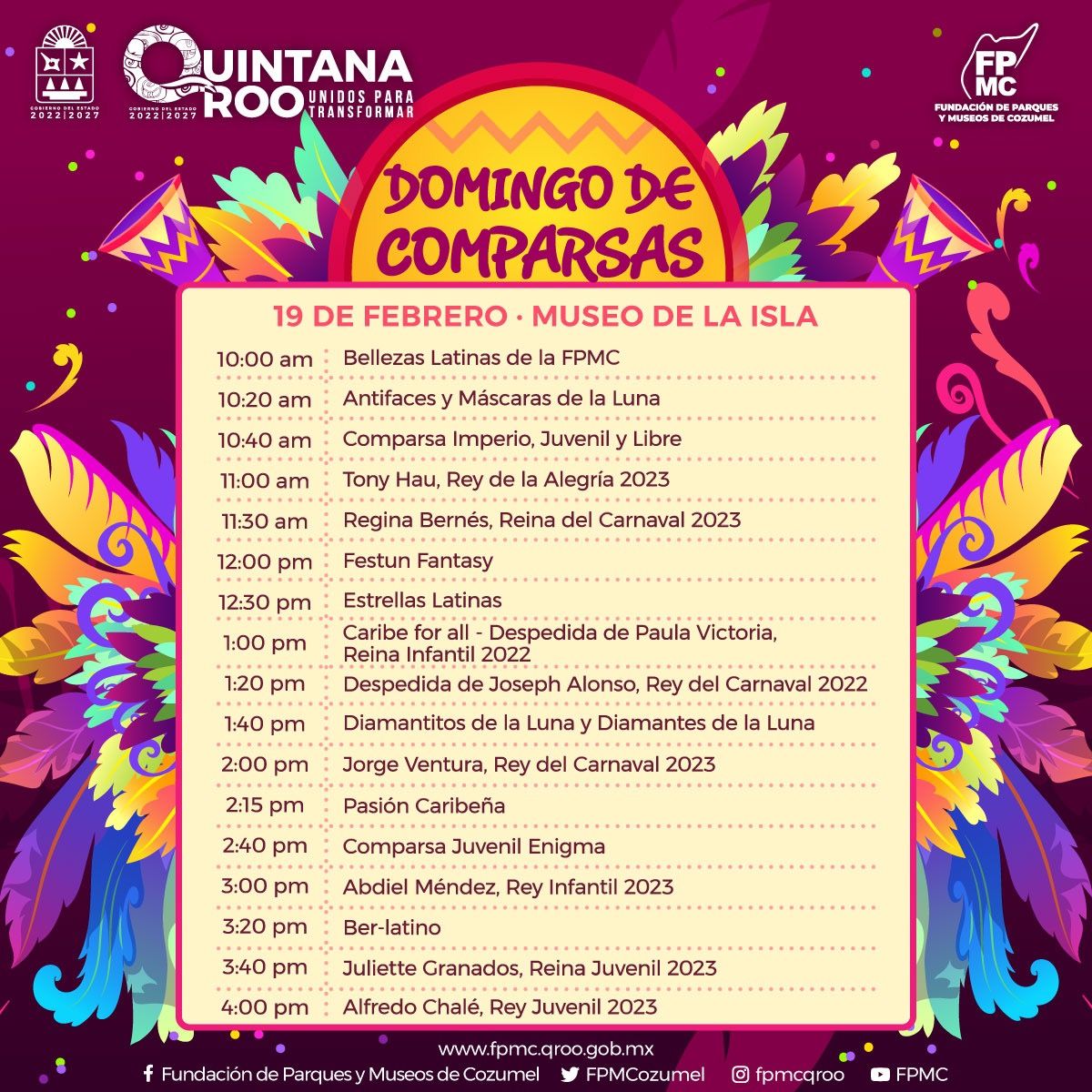 Invitan al “Domingo de Comparsas” en Cozumel