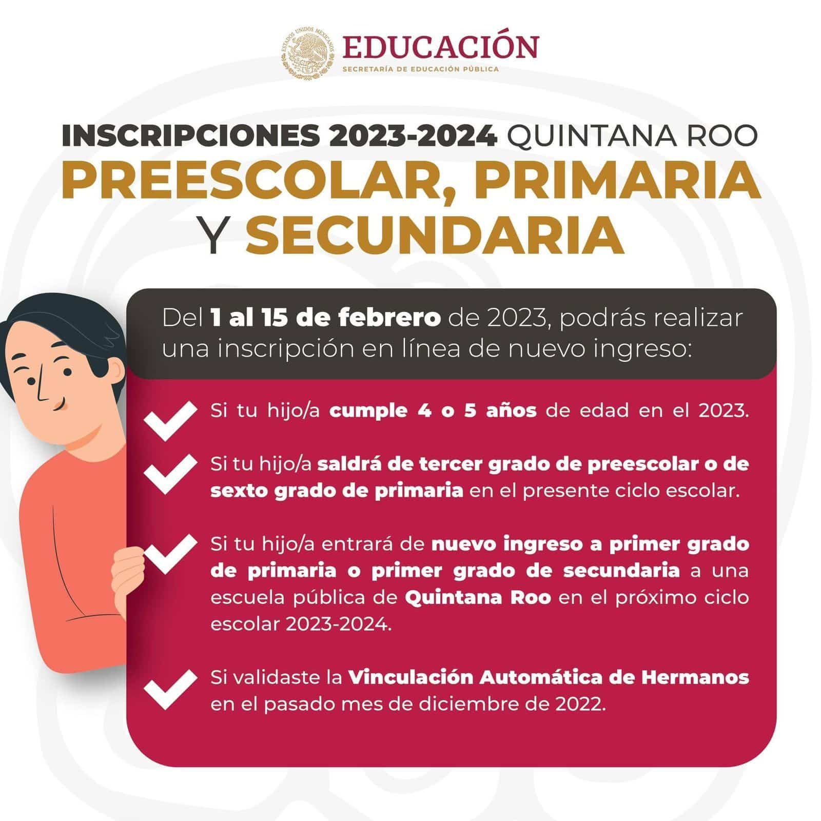 Continúa proceso de inscripción escolar en línea