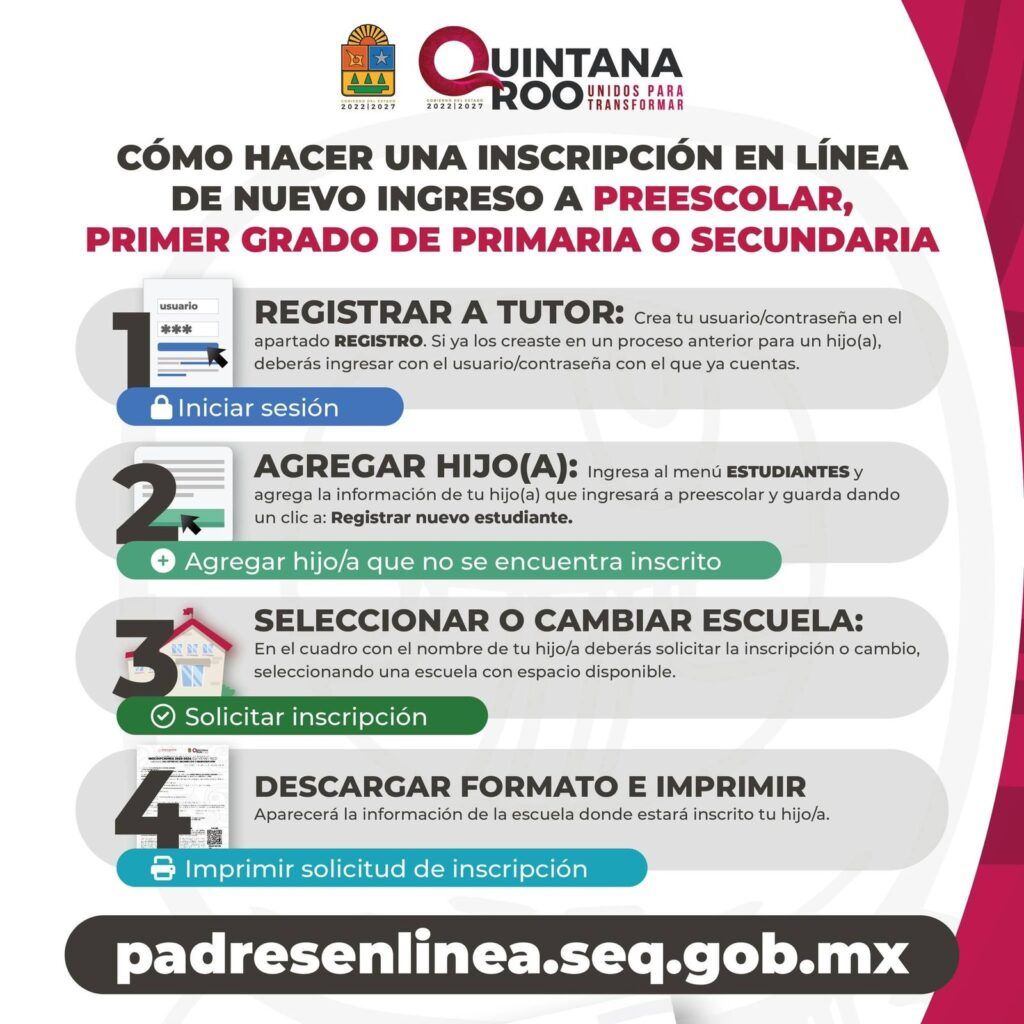 Continúa proceso de inscripción escolar en línea 