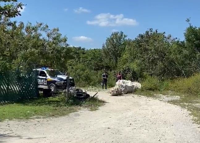 Al corte del mediodía, elementos periciales aún se encuentran realizando las labores de rigor, para buscar la otra parte del cuerpo en la zona.