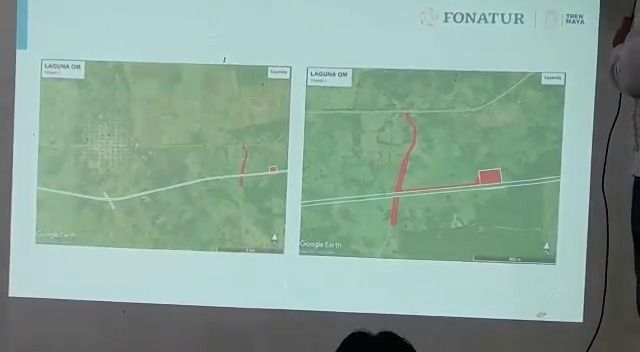 Rechazan ejidatarios de Laguna Om reubicación de paradero del Tren Maya