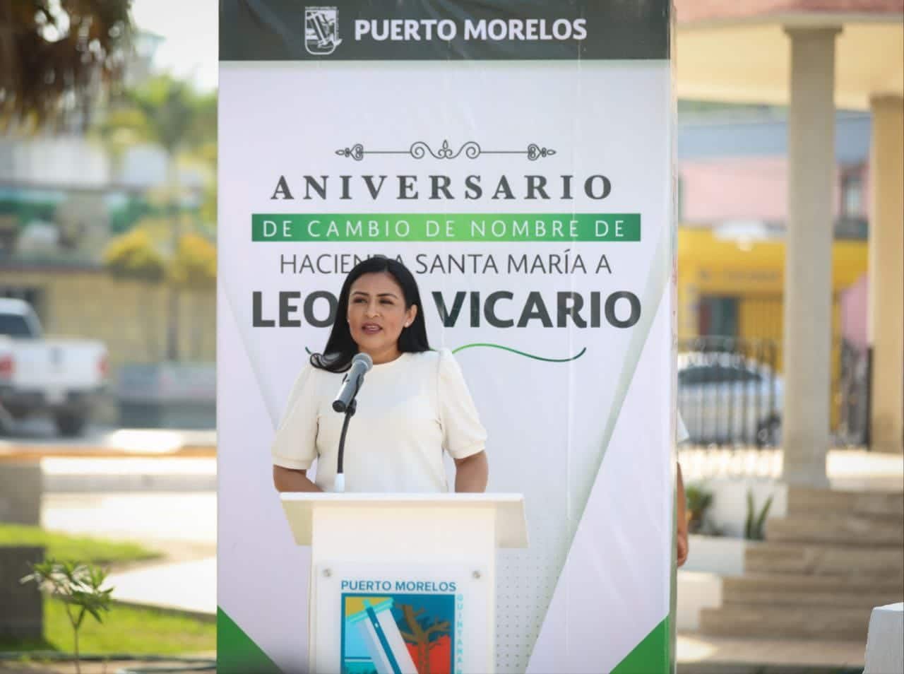 Encabeza Blanca Merari ceremonia por el LXXXVII aniversario del cambio de nombre de Hacienda Santa María leona Vicario