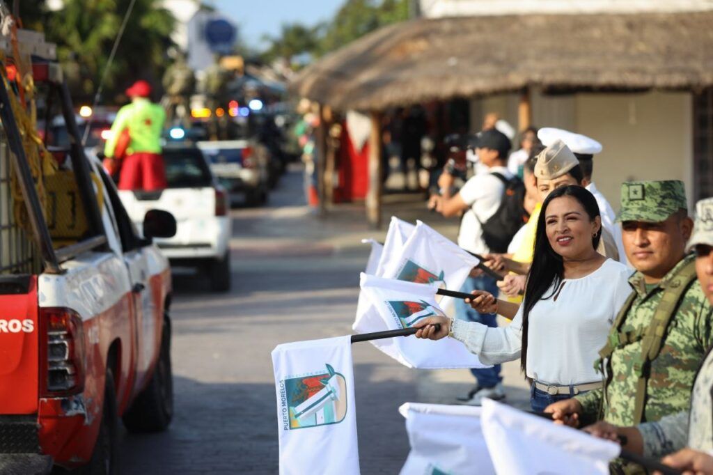 Blanca Merari da el banderazo de inicio del operativo vacacional de Semana Santa en Puerto Morelos