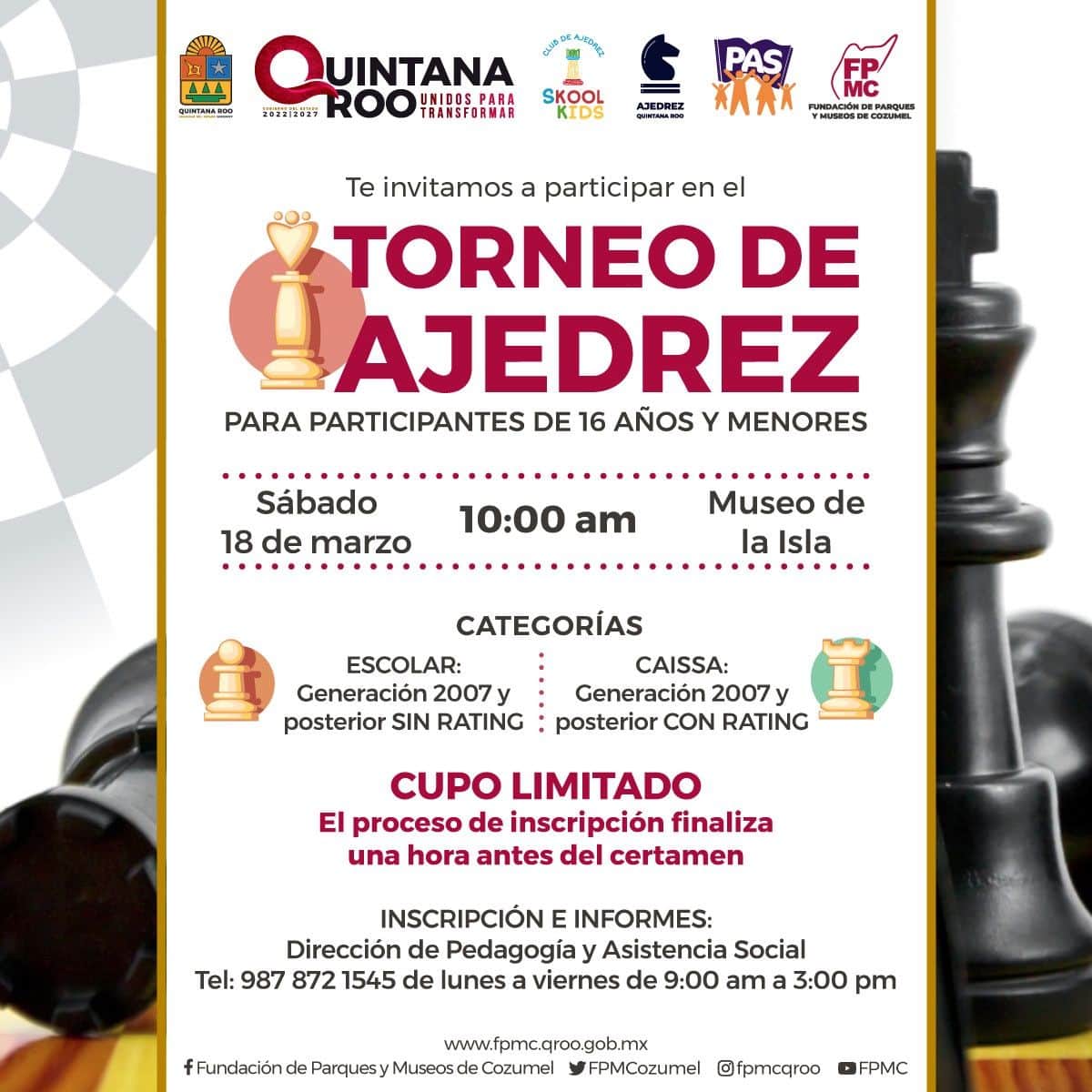 Invitan a la segunda edición del “Torneo de Ajedrez”