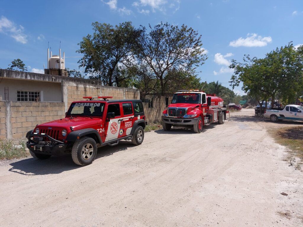 Incendian vivienda abandonada en el fraccionamiento InHouse de Playa del Carmen