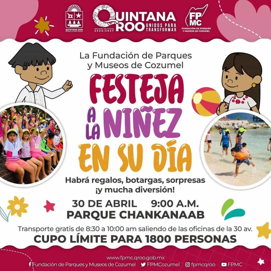 La FPMC celebrará a la niñez con festivales artísticos en el Parque Natural Chankanaab