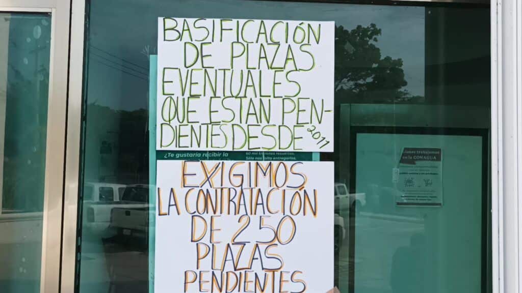 Trabajadores de Conagua en Chetumal se declaran en paro de labores