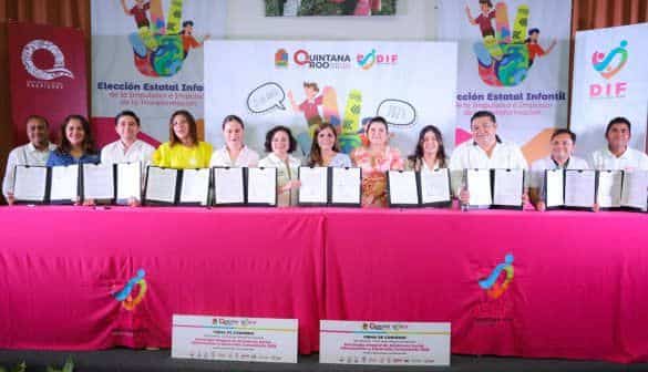 Firma DIF Quintana Roo convenio con los 11 municipios de la entidad para la estrategia de alimentación y desarrollo