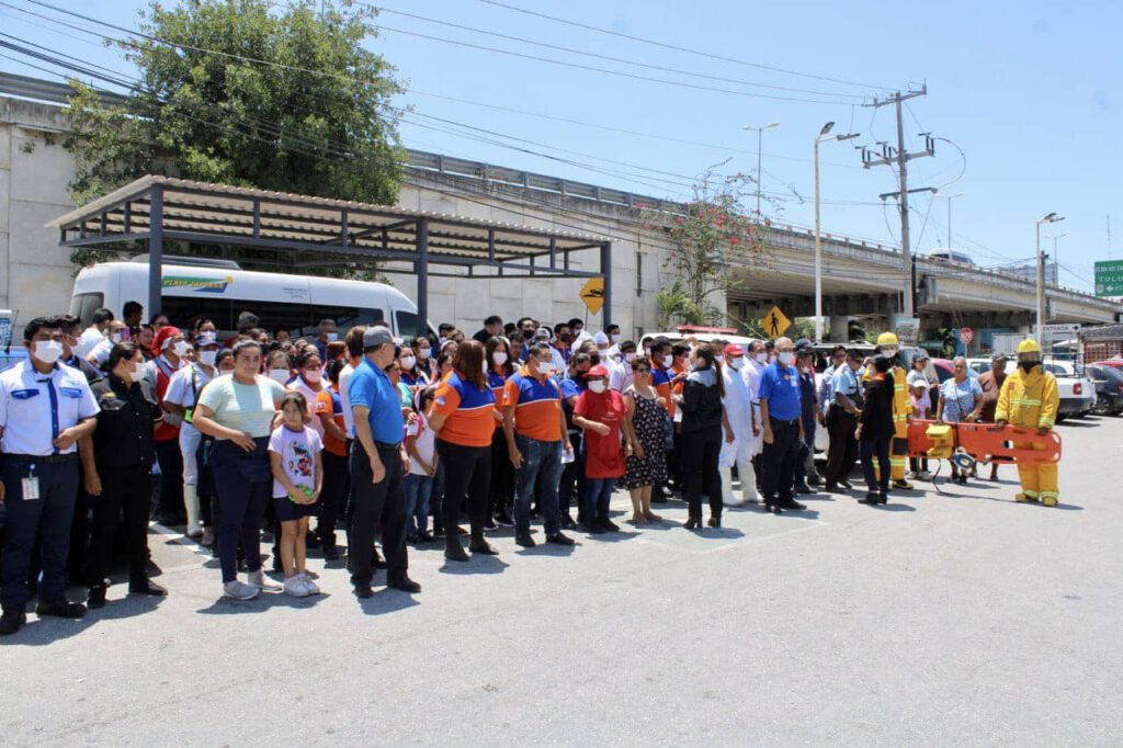 Intensa jornada para protección civil en Puerto Morelos por seis simulacros