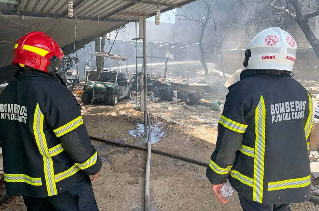 Rápida reacción de cuerpo de bomberos tras incendio