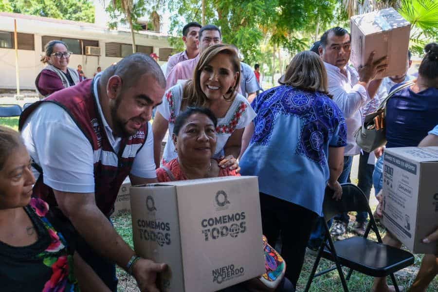 Mara Lezama inicia la entrega de despensas “Comemos Tod@s” en Chetumal