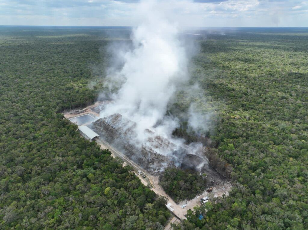 Comunicado: acciones para sofocar incendio Relleno Sanitario