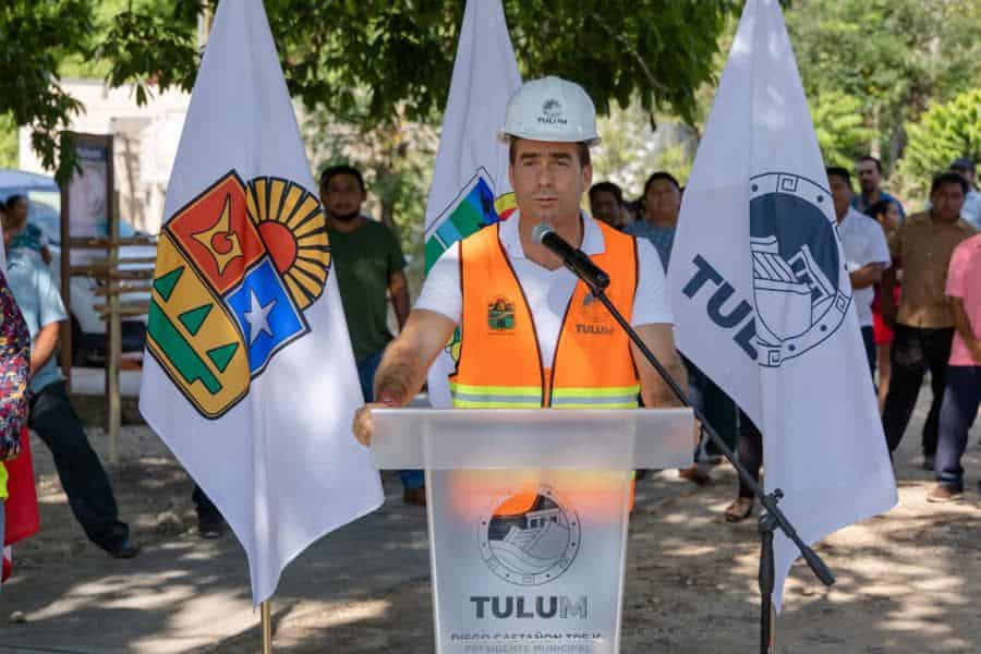 Crece infraestructura en la zona maya de Tulum: Diego Castañón da banderazo para la pavimentación de vialidades