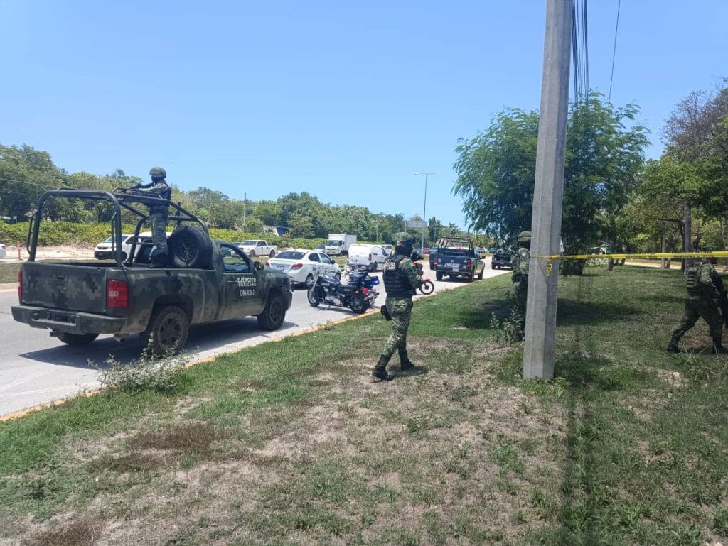 Balazos entre Policías de playa del Carmen y delincuentes que huían desde la ciudad de Cancún