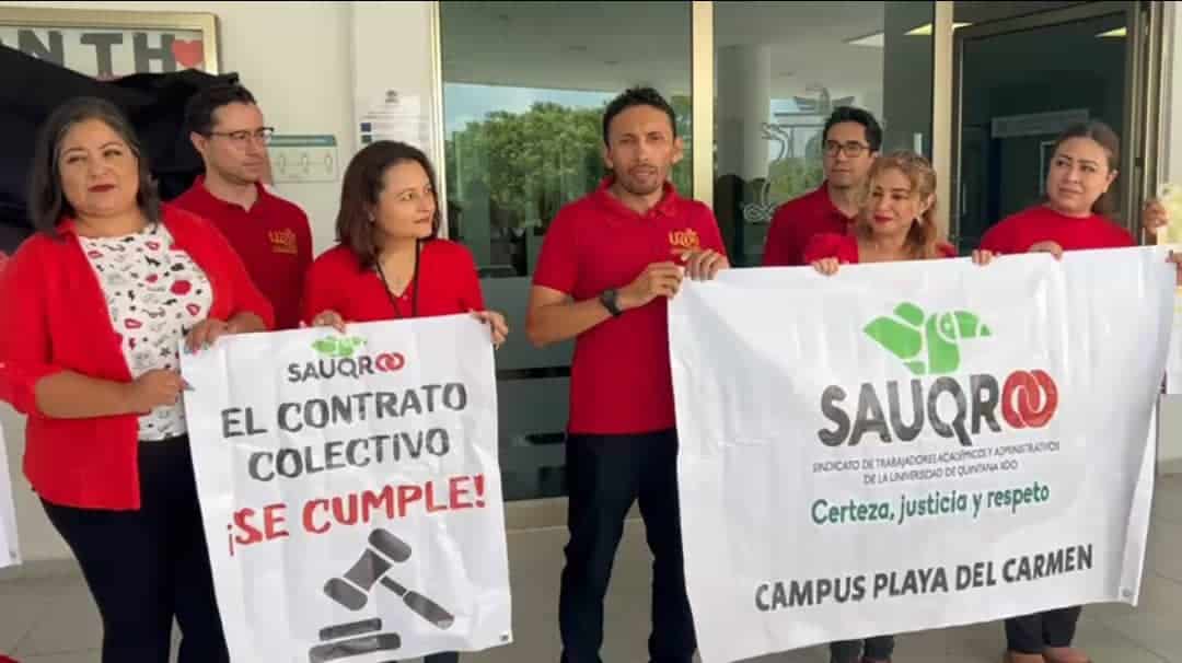 Inician sindicalizados paro de laborales en la Uqroo de Playa del Carmen y Chetumal