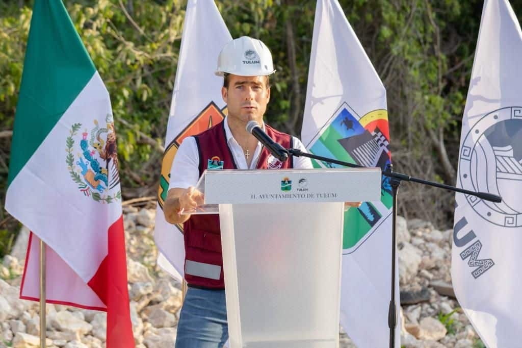 Diego Castañón: Banderazo de obra, inversión para pavimentación de calles en Tulum