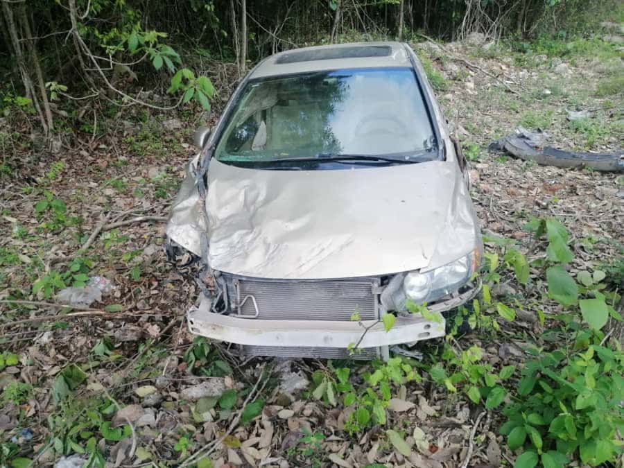 Acelerado conductor choco contra un árbol a la altura de la cárcel municipal