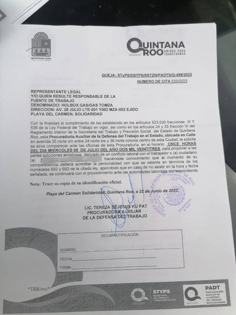 Gas Tomza despide a trabajadores por denunciar abusos laborales, agresiones y hostigamiento