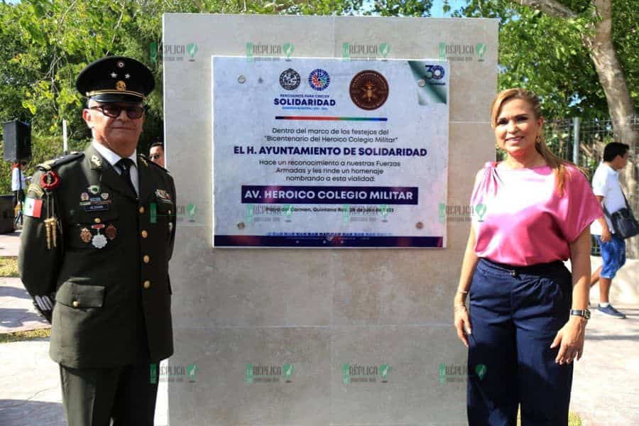 Inaugura Lili Campos avenida Heroico Colegio Militar