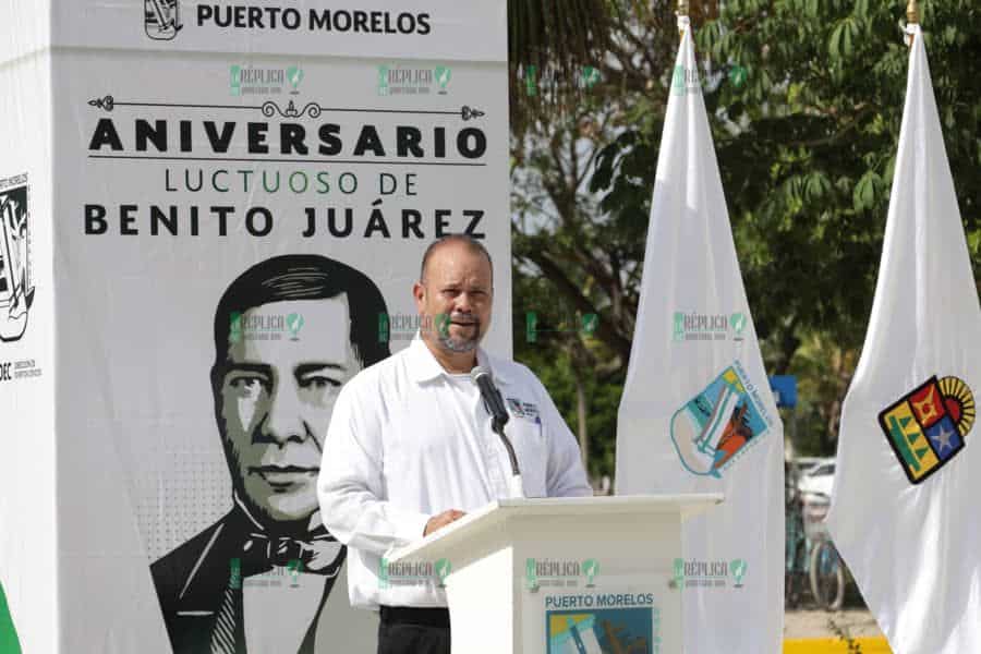 Recuerda Puerto Morelos a Benito Juárez, hombre reformador y de profundas convicciones