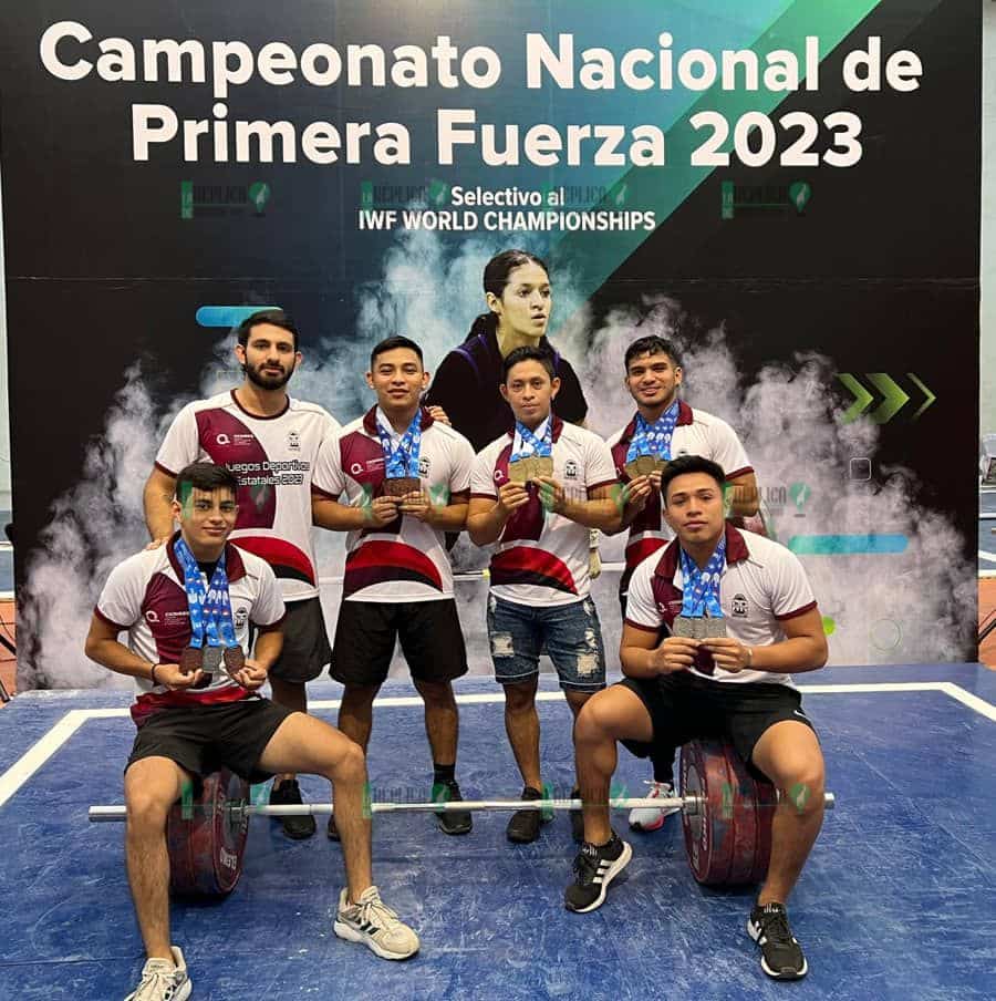 Quintana Roo se proclama campeón en el Nacional de Primera Fuerza 2023 de halterofilia