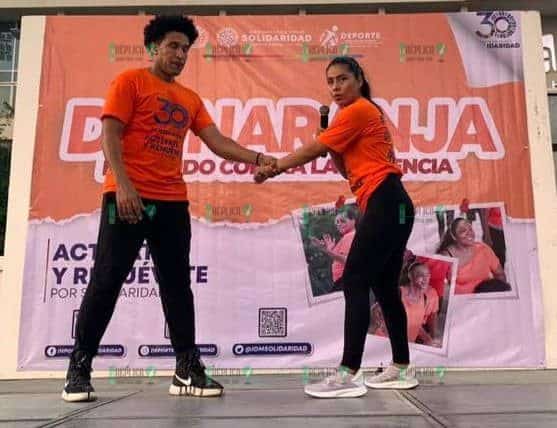 Solidarenses conmemoran Día Naranja bailando contra la violencia