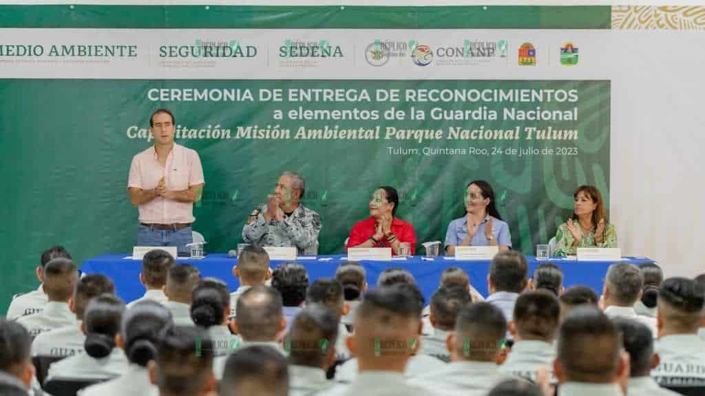 Capacitan en Tulum a elementos de la Guardia Nacional especializados en la protección de Áreas Naturales Protegidas