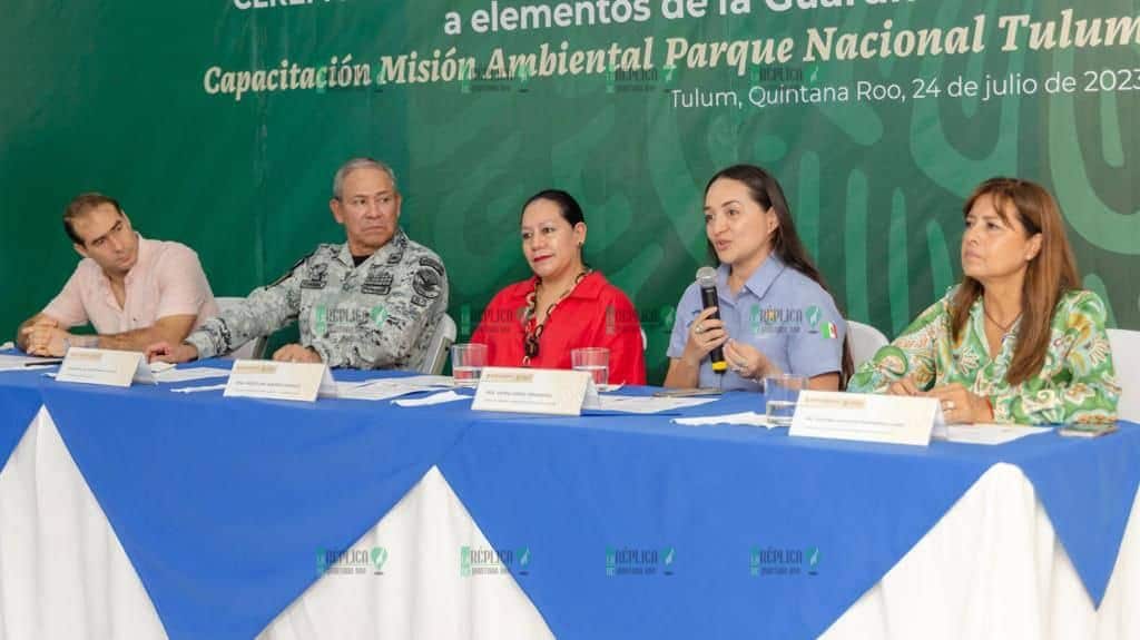 Capacitan en Tulum a elementos de la Guardia Nacional especializados en la protección de Áreas Naturales Protegidas