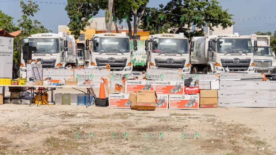 Diego Castañón fortalece servicios públicos con entrega de material y equipo nuevo