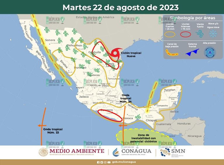 Lluvias puntuales a fuertes para Quintana Roo