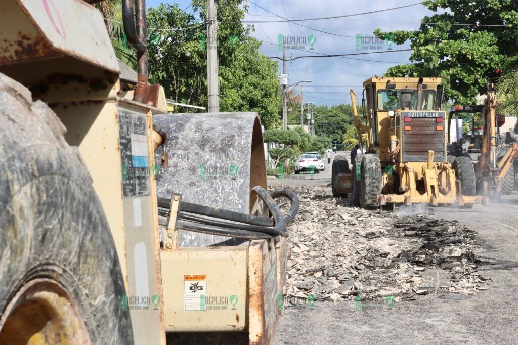 Continúa Blanca Merari con la transformación de las vialidades de Puerto Morelos