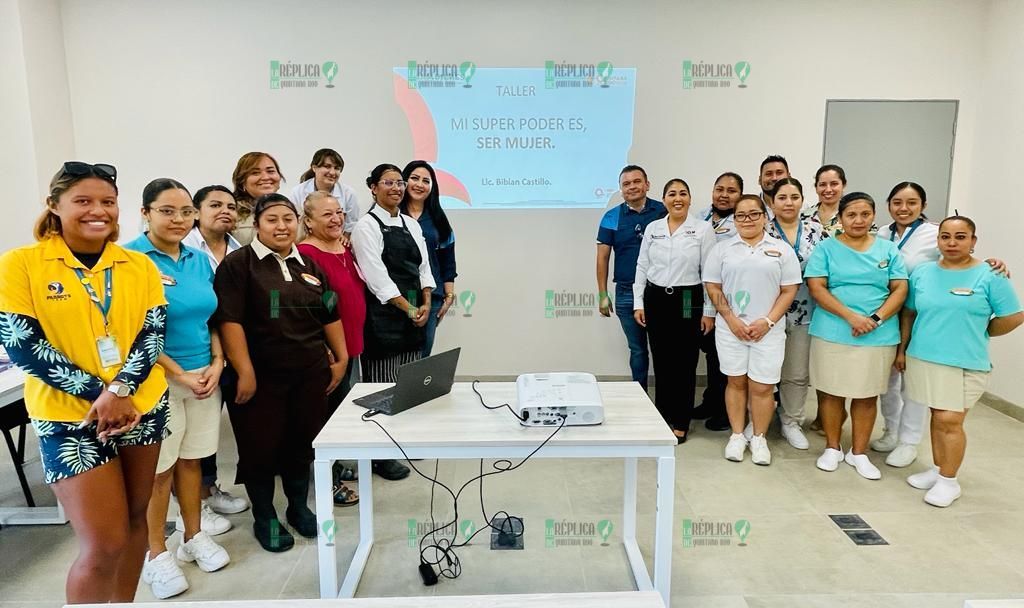 IQM imparte curso de capacitación "Mi Super Poder, Es Ser Mujer" en Puerto Morelos