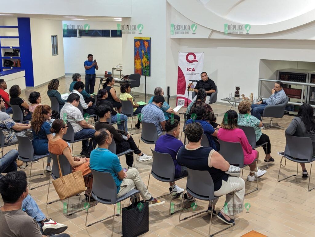 Presentan el libro “Ni un perro puede retozar en esta casa saciada de vacío” en la biblioteca “Javier Rojo Gómez”