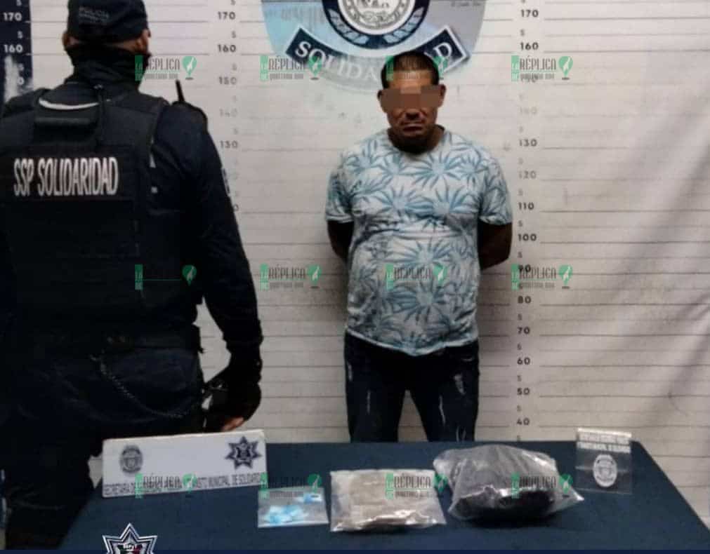 Detienen a masculino con drogas en in House