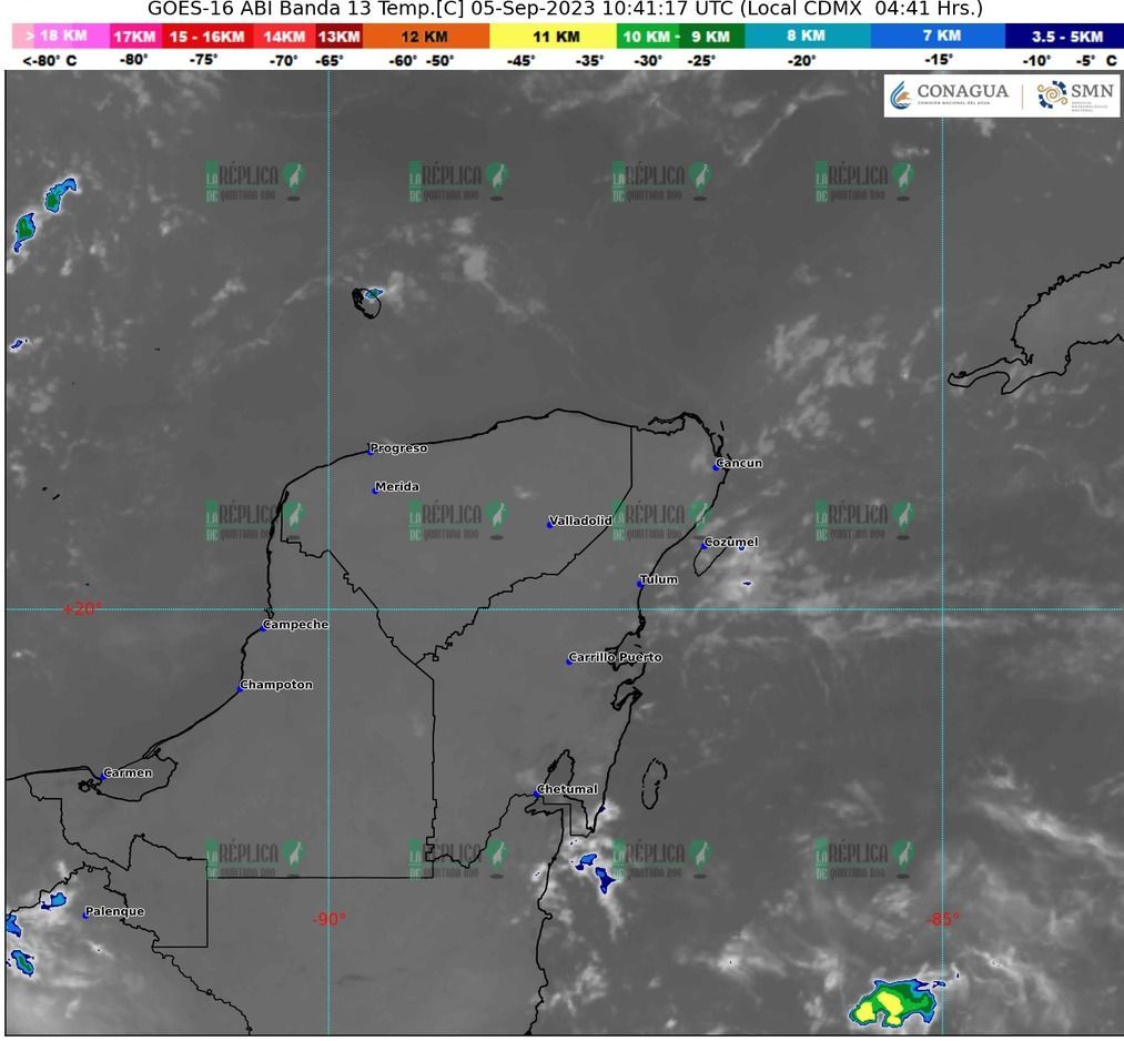 Algunos chubascos para Quintana Roo