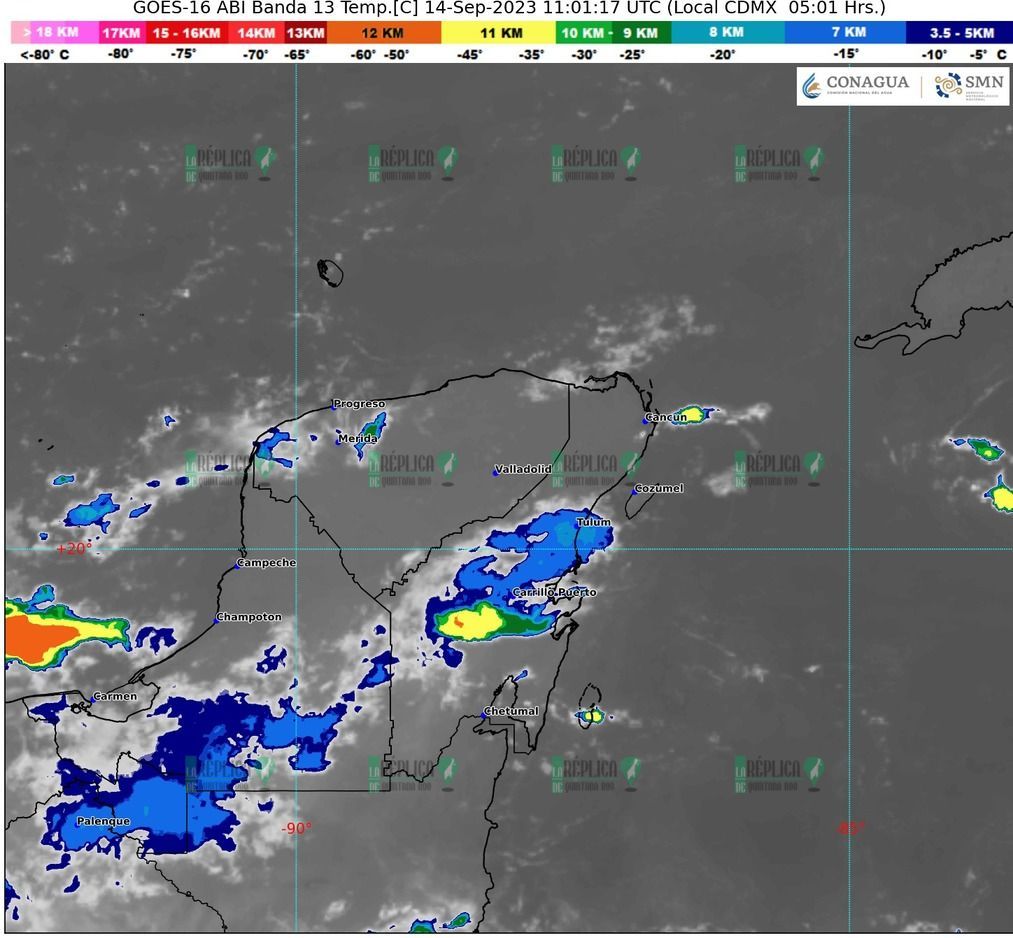 Calor con algunos chubascos para Quintana Roo