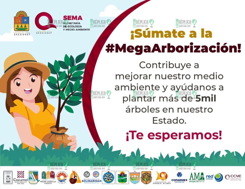 Invita SEMA a participar en la Mega Arborización en todo Quintana Roo