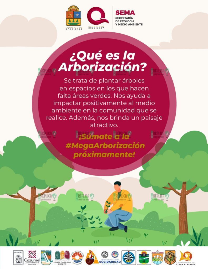 Invita SEMA a participar en la Mega Arborización en todo Quintana Roo