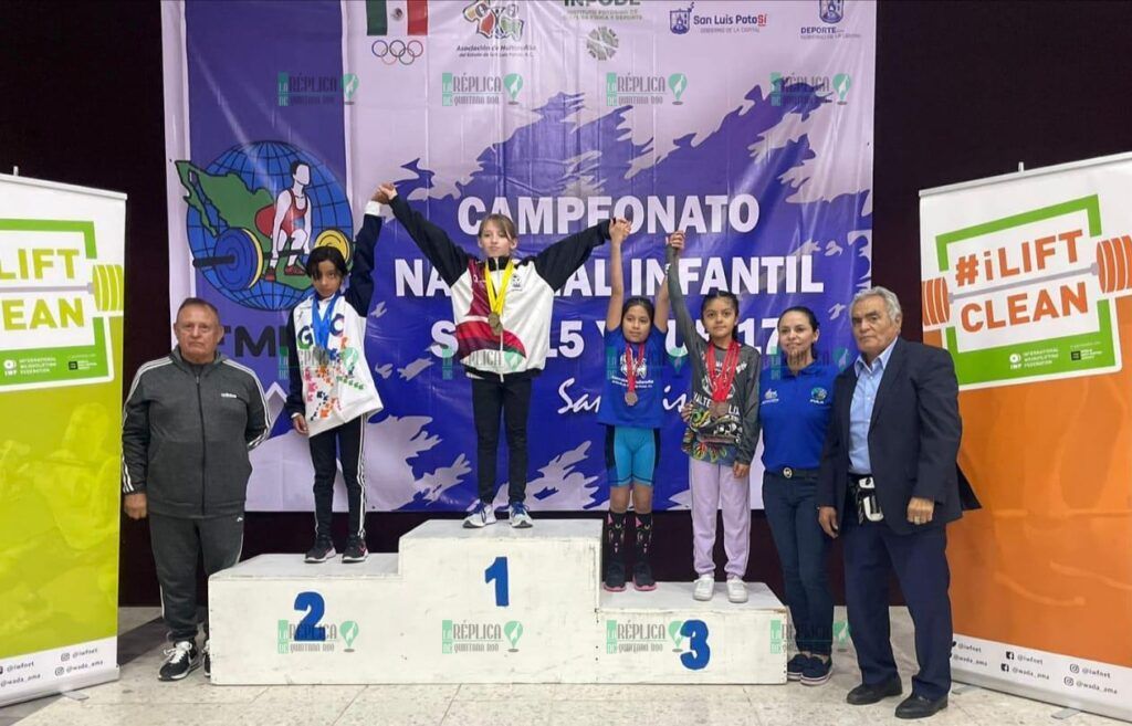 Pesistas quintanarroenses conquistan 25 preseas en el Campeonato Nacional Infantil de Halterofilia